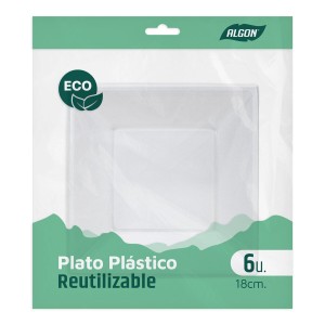 Geschirr-Set Algon Kunststoff 18 cm 6 Stücke (24 Stück) |  Geschirr...