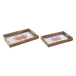 Tablettset Home ESPRIT Bunt Mango-Holz 43,5 x 27 x 5,5 cm (2 Stück)...