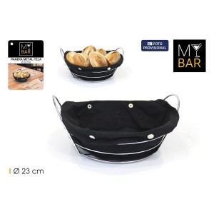 Brotkorb My Bar Schwarz Metall 26 x 23,5 x 11,2 cm (12 Stück) |  Kü...