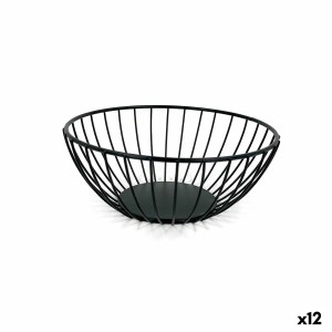 Brotkorb My Bar Schwarz Metall kreisförmig 20 x 8 cm (12 Stück) |  ...