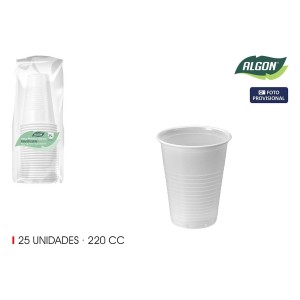 Gläserset Algon Weiß 220 ml 25 Stücke (24 Stück) |  Gläser und Krüg...