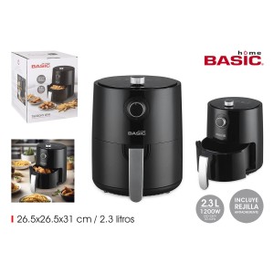 Heißluftfritteuse Basic Home Schwarz 1200 W 2,3 L |  Fritteusen   |...