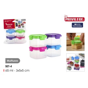 Lunchbox-Set Privilege 65 ml Mini 4 Stücke (24 Stück) |  Brotdosen,...