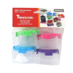 Lunchbox-Set Privilege 65 ml Mini 4 Stücke (24 Stück) |  Brotdosen,...