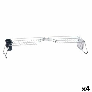 Ausziehbarer Geschirrabtropfständer Kinvara W3422A-1 Schwarz Silber...