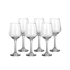 Weinglas-Set Home ESPRIT Durchsichtig Kristall 265 ml (6 Stück) |  ...