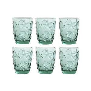 Gläserset Home ESPRIT türkis Kristall Mediterraner Mit Relief 290 m...