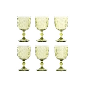 Gläsersatz Home ESPRIT grün Kristall 380 ml (6 Stück) |  Gläser und...