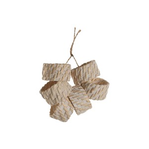 Serviettenring Home ESPRIT Weiß natürlich Bambus Rattan 5 x 5 x 3 c...
