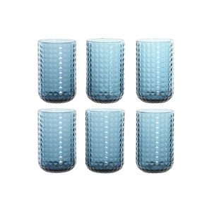 Gläserset Home ESPRIT Blau Kristall 420 ml (6 Stück) |  Gläser und ...