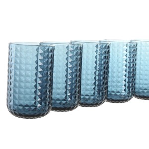 Gläserset Home ESPRIT Blau Kristall 420 ml (6 Stück) |  Gläser und ...