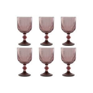 Gläsersatz Home ESPRIT Rosa Kristall 380 ml (6 Stück) |  Gläser und...
