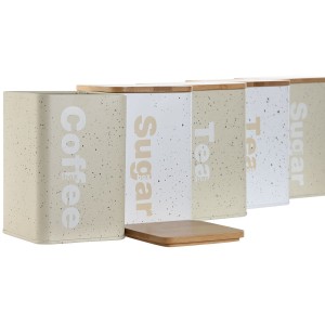 Gefäß Home ESPRIT Beige Grau (2 Stück) (6 Stück) |  Brotdosen, Lebe...