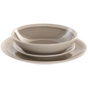 Geschirr Home ESPRIT Beige Grau Steingut 18 Stücke |  Geschirr, Tab...