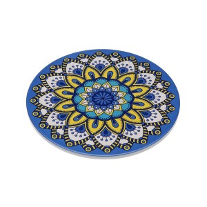 Untersetzer Versa Blau Kork aus Keramik Mandala 20 X 0,6 X 20 CM | ...