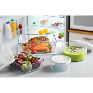 Lebensmittelbehälter Pyrex Weiß Durchsichtig rechteckig 1,5 L |  Ge...