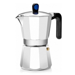 Italienische Kaffeemaschine Monix 5300045872 Stahl Aluminium 6 Tass...