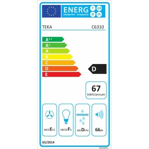 Konventioneller Rauchfang Teka C6310BK 60 cm 235 m³/h 130W E Schwar...