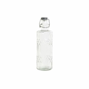 Flasche DKD Home Decor Grau Durchsichtig Edelstahl Kristall |  Gläs...