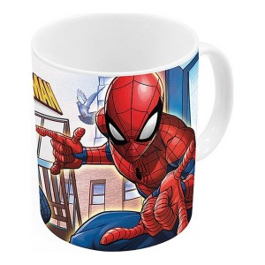 Henkelbecher Spider-Man Great power Blau Rot aus Keramik 350 ml |  ...