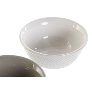 Schüssel DKD Home Decor Weiß Grau Porzellan Vintage 12,5 x 12,5 x 6...