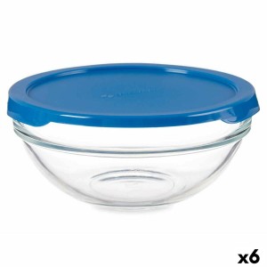 Runde Lunchbox mit Deckel Pasabahce Chefs Blau 595 ml 14 x 6,3 x 14...