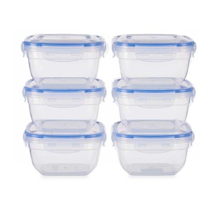 Lunchbox-Set Leknes 30103 Blau Durchsichtig Kunststoff 900 ml 14,5 ...