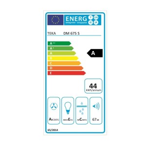 Konventioneller Rauchfang Teka DM675S 60 cm 603 m3/h 67 dB 278W Gra...