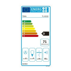 Konventioneller Rauchfang Teka 40474251 60 cm 332 m3/h 65 dB 231W W...
