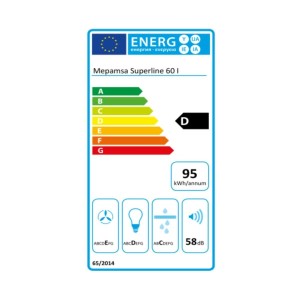 Konventioneller Rauchfang Mepamsa SUPERLINE 60 V2 60 cm 415 m3/h 69...