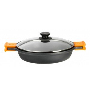 Casserole avec Couvercle en Verre BRA A270540 (40 cm) Aluminium |  ...