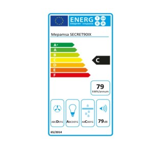 Konventioneller Rauchfang Mepamsa 305.0486.066 90 cm 540m³/h 69 dB ...