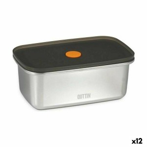 Lunchbox hermetisch Quttin Edelstahl rechteckig 1 L (12 Stück) |  B...
