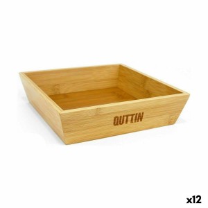 Schüssel Quttin Braun Bambus 20 x 20 x 5 cm (12 Stück) |  Geschirr,...