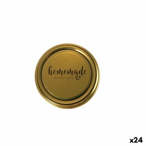 Deckelset Sarkap Homemade Gold 6 Stücke 6,6 x 0,8 cm (24 Stück) |  ...