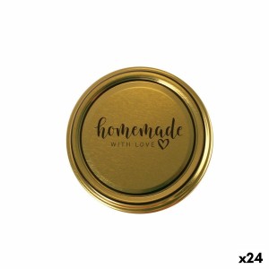 Deckelset Sarkap Homemade Gold 6 Stücke 8,5 x 0,8 cm (24 Stück) |  ...