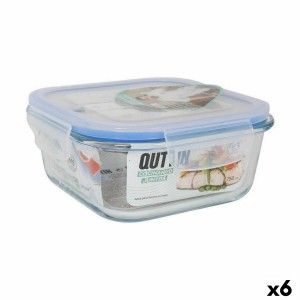 Viereckige Lunchbox mit Deckel Quttin Durchsichtig 750 ml 16 x 16 x...