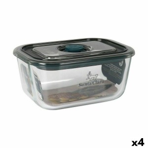 Lunchbox hermetisch Santa Clara Grau 500 ml rechteckig (4 Stück) | ...
