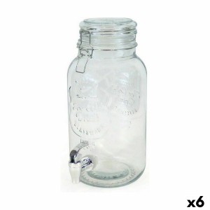 Getränkedispenser La Mediterránea Wasserhahn Glas 4 L (6 Stück) |  ...
