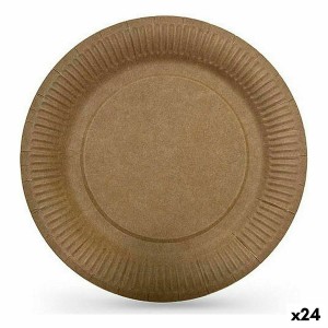Geschirr-Set Algon Einwegartikel Kraftpapier 12 Stücke 18 cm (24 St...