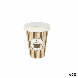 Gläserset Algon mit Deckel Einwegartikel Kaffee Pappe 8 Stücke 220 ...
