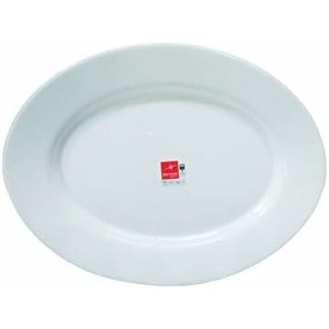 Kochschüssel Bormioli Toledo Weiß Glas Oval 34 x 26,5 x 1,8 cm (12 ...