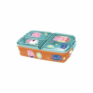 Lunchbox mit Fächern Peppa Pig  Polypropylen 19,5 x 16,5 x 6,7 cm 1...