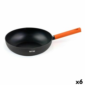 Wok Pfanne Quttin Gastro Schwarz Orange 47 x 29 x 8 cm (6 Stück) | ...