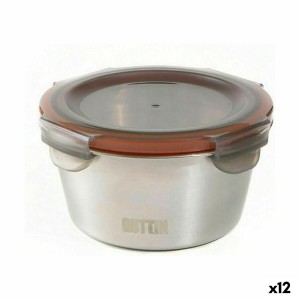 Lunchbox hermetisch Quttin kreisförmig Edelstahl Silberfarben 300 m...