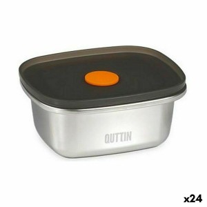 Lunchbox hermetisch Quttin  Edelstahl rechteckig 250 ml (24 Stück) ...