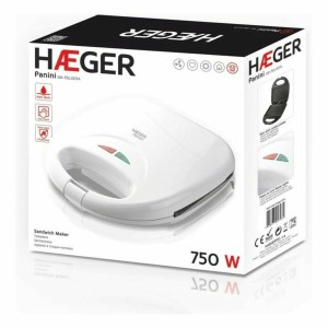Sandwichmaker Haeger SM-75G.007A Weiß 750 W |  Sandwich-Toaster   |...