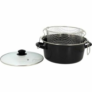 Bratpfanne mit Korb TheKitchenette 3645580 Schwarz Kristall Stahl B...
