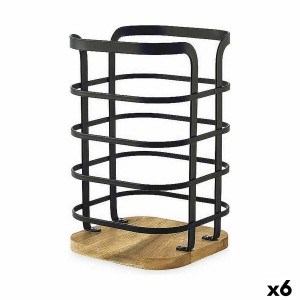 Gefäß für Küchenutensilien Confortime West Metall Schwarz (6 Stück)...