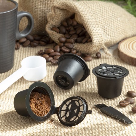 Set mit 3 wiederverwendbaren Kaffeekapseln Recoff InnovaGoods |  Ka...